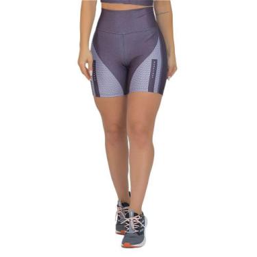 Imagem de Bermuda Feminina Fitness Suplex Xtreme Prata - Manalinda, M, Prata