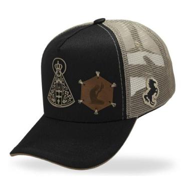 Imagem de Boné Religioso com Telinha Nossa Senhora e Ave Maria  Pampas Country -