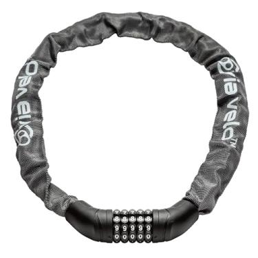 Imagem de Via Velo Cadeado de corrente de bicicleta, combinação reinicializável de 5 dígitos, trava de bicicleta resistente anti-roubo, travas de segurança de 2,95 pés para scooter, motocicleta, portão, cerca,