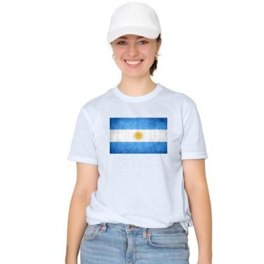Imagem de Camiseta Argentina Bandeira Camisa Personalizada Blusa Adulto Algodão 