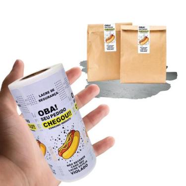 Imagem de Lacre de Segurança  Hot Dog  Rolo com 300 etiquetas - 4Food Print
