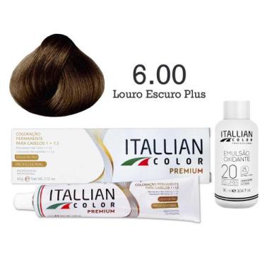 Imagem de Coloração 6.00 Louro Escuro Plus + Oxi 20 Vol  Itallian Color