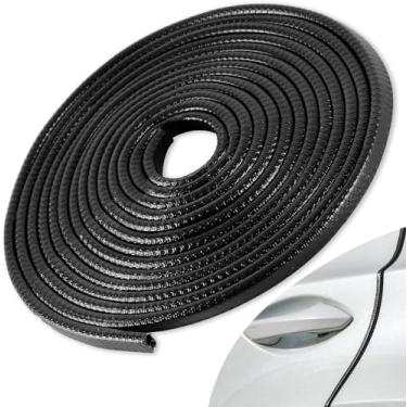 Imagem de SINGARO Protetor De Borda De Porta De Carro De 49 Pés (15 M), Faixa Protetora De Entrada De Porta De Carro Sem Cola, Protetor De Porta De Carro Com Acabamento De Borracha, Aplicável A Carro, Caminh