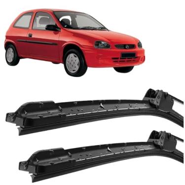 Imagem de Par Palheta Limpador ParaBrisa Compatível Com Corsa 1994 1995 1996 1997 1998 1999 2000 Silicone Tipo Gancho