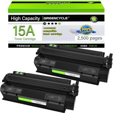 Imagem de greencycle Substituição De Cartucho De Toner Compatível Para Hp 15A C7115A 13A Q2613A Funciona Com Impressora Laser Jet 1200 1220 1300 1150 3300 3310 3320 3330 3380 (Preto, Pacote Com 2)
