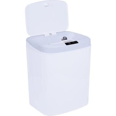Imagem de Lixeira Automática USB com Sensor de Aproximação Branca 16L Kala