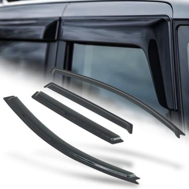 Imagem de M-AUTO Viseira de janela compatível com Mazda 3 Hatchback 04-09, protetores de chuva com fita adesiva, 4 peças