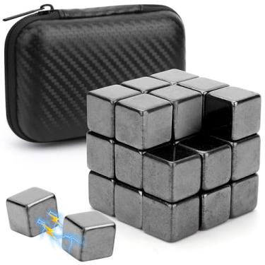 Imagem de Dilabnba Bolas De Brinquedo Magnético Fidget Para Adultos, Pedras Magnéticas Pretas Quadradas, Rolo Mão Magnético, Escritório, Kit Científico Gadget Legal, Ida