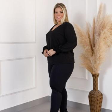 Imagem de Blusa Feminina Manga Longa Plus Size Duna Camisa Social - Rosana Farca