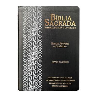 Imagem de Bíblia Sagrada Letra Gigante com Harpa e Índice ARC Almeida Revista Co