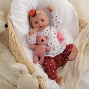 Imagem de Reborn Baby Doll CaliuGsi Real Life Like 18 in Girl com conjunto de pr