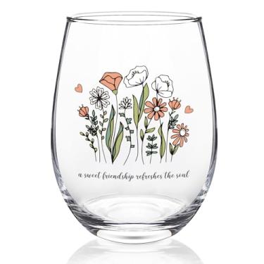 Imagem de Futtumy Taça de vinho floral inspiradora, presentes cristãos para mulheres, amizade, melhor amiga, irmãs, mãe, avó, presentes religiosos, para o dia das mães, Natal, aniversário, dia dos namorados