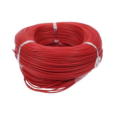 Imagem de Partuto 1 peça 18AWG fio aterramento universal para carro, automotivo, fio de alimentação de alto-falantes de carro totalmente isolado e jaqueta de toque macio TC vermelho 3,5 m