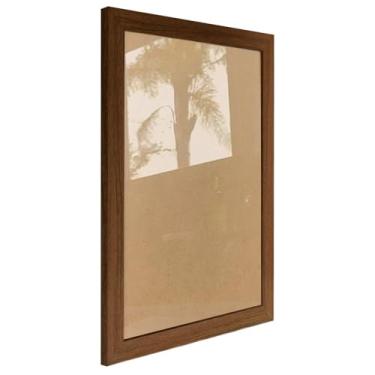 Imagem de Moldura Lisa Para Quadros Revestida com Fundo MDF e Vidro - 2x1 Cor:MARROM;Tamanho:15X21 CM
