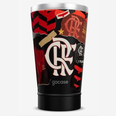 Imagem de Copo Térmico GOCASE Vibe 470ml do Flamengo, FLA Colagem24 - Preto