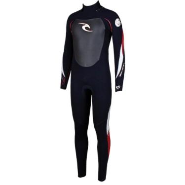 Imagem de Rip Curl Roupa de mergulho infantil Dawn Patrol 3/2 FL (preto/vermelho, 2)
