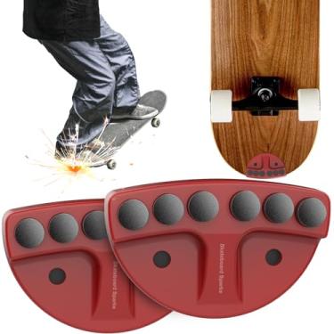 Imagem de Atualize seu skate e adicione acessório de placa traseira de chamas para um passeio eletrizante, acessórios de skate, pederneira, placa de ignição de skate - pacote com 2