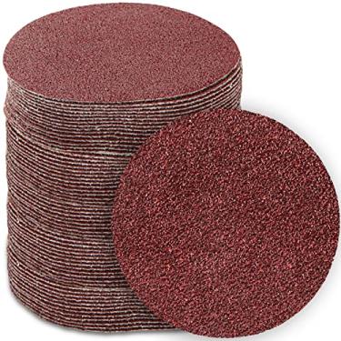 Imagem de 130 pçs discos de lixa de 9,5 cm e 60 cm, MAPRIAL acessório de lixa de gancho e laço de 7,5 cm para ferramentas giratórias de lixadeira de broca, marcenaria, móveis de madeira