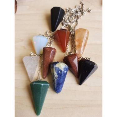 Imagem de Pêndulos de Cristal Radiestesia - Paz Interior Store, Obsidiana