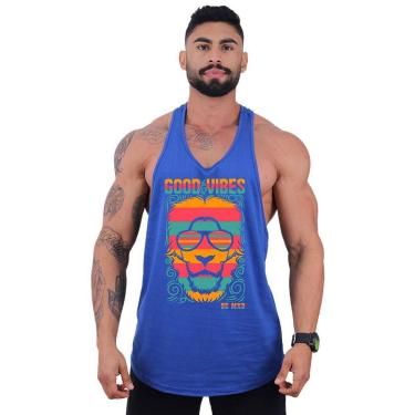 Imagem de Regata Super Cavada Masculina MXD Conceito Leão Good VIbes-Masculino