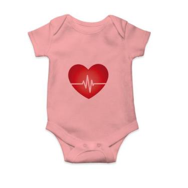 Imagem de Body Bebê Infantil Personalizado Coração Fora Do Peito - EXL, Rosa, GG