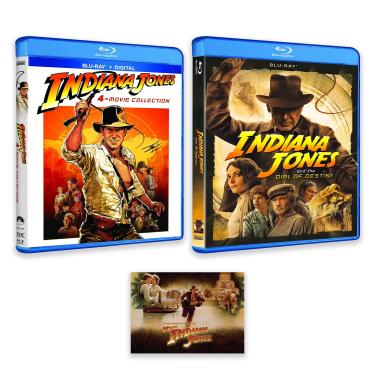Imagem de Generic Coleção De Blu-Ray Da Série Completa Filmes Indiana Jones 1-5: Os Caçadores Arca Perdida / Templo Perdição, Última Cruzada, Reino, Caveira Cristal, Dial Destiny + Incluindo Cartão Arte Bônus