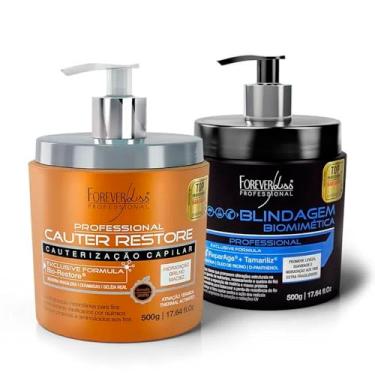 Imagem de Kit Forever Liss Cauter Restore + Blindagem Capilar 500g