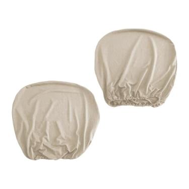 Imagem de YWJLQH Capa para assento e encosto de cadeira de computador, moderna, elástica, antiderrapante, removível, lavável, universal, capa para cadeira de, Bege