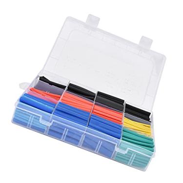 Imagem de FTVOGUE Conjunto de Tubos de Encolhimento Térmico, Tubos de Proteção de Isolamento de PE Coloridos, de Manga de Cabo Industrial para Largura de Banda de Arame e Codificação de Cores, 530 a 800 Peças
