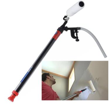 Imagem de Rolo de Tinta Com Reservatorio Tubo Retratil Profissional Pintura Parede Teto Sala