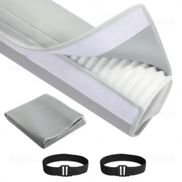 Imagem de RUNZEG Envoltório de mangueira de ar condicionado, capa de ventilação de duto de mangueira CA portátil capa isolada com 2 tiras de fivela ajustáveis para CA para tubos de exaustão de 12,7 cm e 15 cm