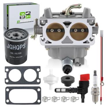 Imagem de partszen Carburador gerador de dois cilindros 0K1588 RV para 0F9035 0G4612 0K1588 + Filtro de óleo de alta capacidade estendida de 90 mm 070185E para 0K06950SRV Generac