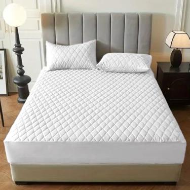 Imagem de Capa Para Colchão Impermeavel Matelado Com Elastico Premium(branco,Berço)