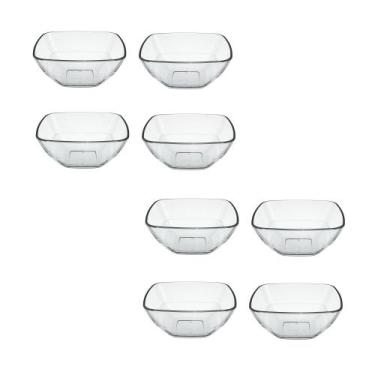 Imagem de Kit 8 Saladeira Bowl Tigela Vidro Duralex Quadre 420ml Nadir - Nadir F