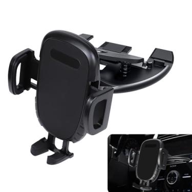 Imagem de Hbxdeco Suporte de telefone de CD para carro, suporte de telefone para slot de CD, rotação de 360°, suporte de celular para CD player, slot de CD ajustável para todos os smartphones, acessórios de