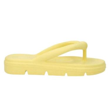 Imagem de Chinelo Usaflex Poofy Plataforma Feminino, Amarelo, 37