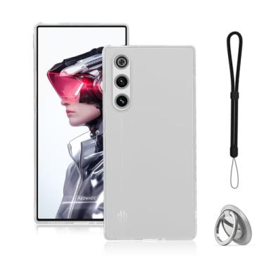 Imagem de NOUKAJU Capa para REDMAGIC 10 Air, capa protetora fosca, antiqueda, absorção de choque, proteção abrangente, capa protetora para RED Magic 10 Air (transparente)