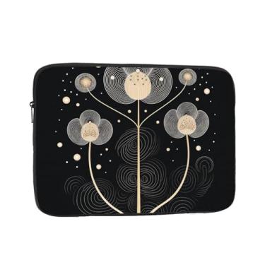 Imagem de Capa para laptop feminina para notebook com estampa orgânica floral fina à prova de choque capa protetora para notebook bolsa para laptop de 13 polegadas