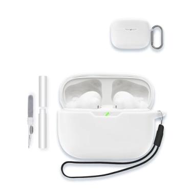 Imagem de Capa para JBL Vibe Beam 2 - Fones de ouvido com cancelamento de ruído sem fio verdadeiro, protetor de silicone macio, portátil, resistente a arranhões, com kit de limpeza, mosquetão e cordão para JBL