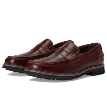 Imagem de Nunn Bush Mocassim masculino Odin II Moc Toe Penny Loafer leve e confortável sem cadarço, Borgonha, 43