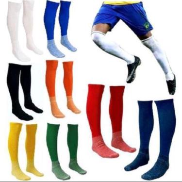 Imagem de Kit 6 Pares Meiao de Futebol Masculino Jogador Profissional Tam 38 ao 