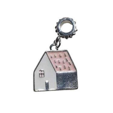 Imagem de Berloque Casa Banhado a Prata 925 (Rosa)
