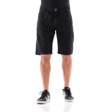 Imagem de Bermuda Jeans Masculina Arauto Confort Black - Arauto Jeans, Preto, 48