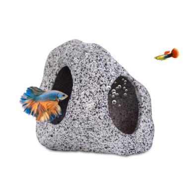Imagem de Decorações de aquário Ameliade Rock Cave para aquário Betta