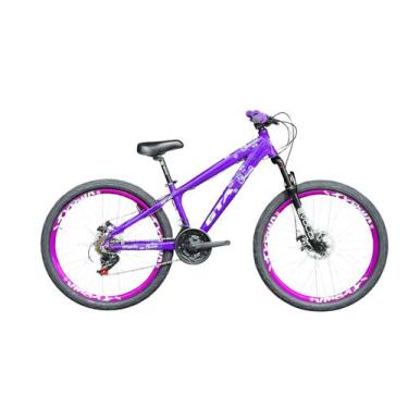 Imagem de Bicicleta aro 26 Freeride Gta Rebel Roxa 21v Câmbios Importado Vmaxx R