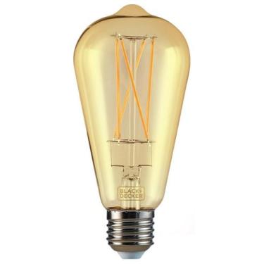 Imagem de Lâmpada Black+ Decker Âmbar Filamento Led St64 3W Bivolt - Black-decke