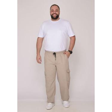 Imagem de Calça Masculino Plus Size Sarja Bege Escuro - Macaw, Bege escuro, EXG