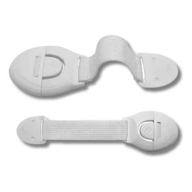 Imagem de Kit 4 Trava De Segurança Infantil Com Nylon Para Gavetas Armario - Blu
