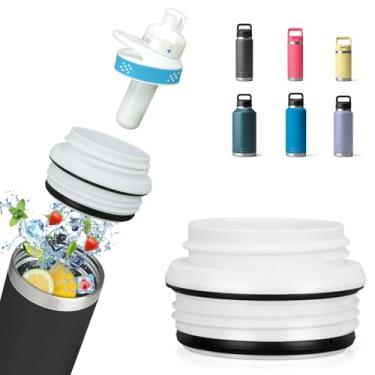Imagem de YOUSHARES Adaptador de tampa de garrafa de água, adaptador de garrafa compatível com Yeti, plástico livre de BAP, compatível com garrafas Yeti Rambler 12, 18, 26, 36, 46, 1,8 g, acessório de garrafa