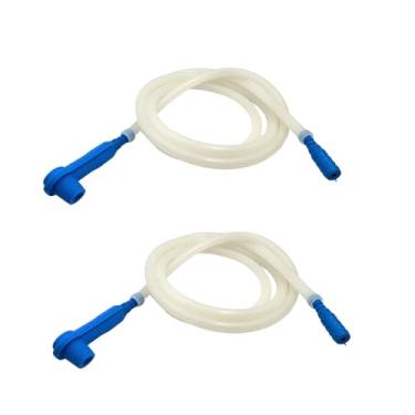 Imagem de 2 peças mangueira de sangramento de fluido de freio de 1,2 m/3,93 pés, mangueira de troca de sangramento de freio automático, ferramenta de sangria extrator de fluido de óleo com adaptador tubo de